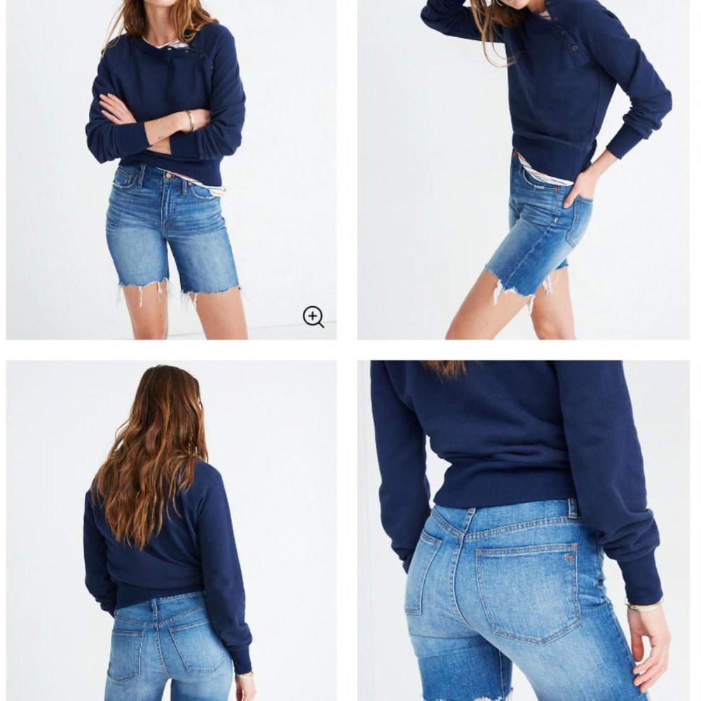MADEWELL High-Rise Mid-Length Denim Shorts